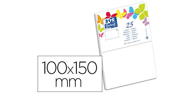 Carte de visite Oxford 100x150 x25 blanc