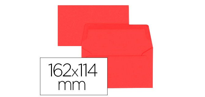 Paquet d'enveloppes Oxford 114x162 x20 rouge auto adhesive rouge