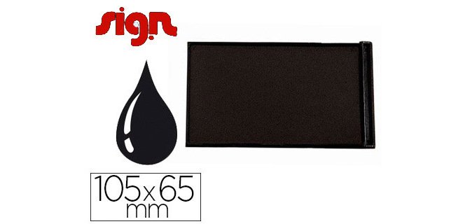 Recharge sign pour tampon encreur 105x65mm coloris noir