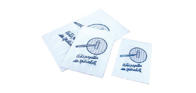 Sac imprimé kraft blanchi votre papetier un spécialiste soufflet 50mm 160x30x210mm