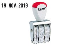 Tampon dateur trodat 1020 encrage séparé changement par molette date 5mm utilisation avec tampon encreur
