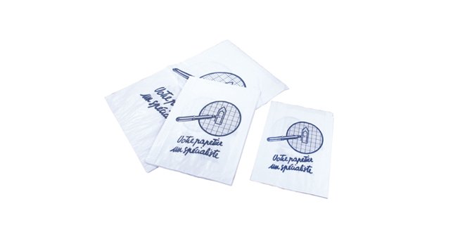 Sac imprimé kraft blanchi votre papetier un spécialiste soufflet 50mm 260x70x380mm