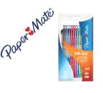 Stylo-bille paper mate inkjoy 300 rt écriture moyenne rétractable clip fun pochette 10 unités
