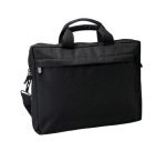 Sacoche sign ordinateur portable 15.6\" polyester 280x350x60mm poche zippée extérieure poche scratch dos bandoulière noir