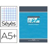 Cahier piqué conquérant sept travaux pratiques couverture offset a5+ 17x22cm 48 pages 70g 24p séyès 24p unies