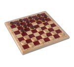 Jeu de dames plateau pièces en bois massif
