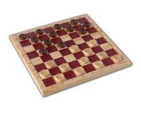 Jeu de dames plateau pièces en bois massif