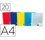 Protège-documents viquel propyglass géode 20 pochettes 40 vues amovibles repositionnables a4 210x297mm coloris assortis