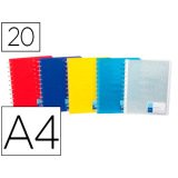 Protège-documents viquel propyglass géode 20 pochettes 40 vues amovibles repositionnables a4 210x297mm coloris assortis