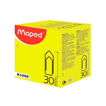 Trombones Maped acier nickelé 30mm - Boîte de 1000