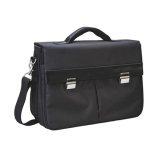 Sacoche sign ordinateur portable 15.6\" nylon 320x410x155mm 3 soufflets bandoulière réglable patins de protection noir