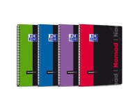 Cahier Oxford Etudiants Nomadbook A4+ petits carreaux 5mm 160 pages reliure spirale couverture polypro coloris assortis