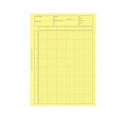 Bloc audit contrôle interne elve 80 pages perforées format a4 encollage en tête adapté écriture crayon coloris jaune