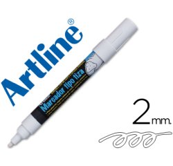 Marqueur artline fenêtres pointe fibre acrylique conique 4mm encre liquide craie pigmentée base eau inodore blanc
