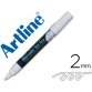 Marqueur artline fenêtres pointe fibre acrylique conique 4mm encre liquide craie pigmentée base eau inodore blanc