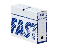 Boîte archives hamelin carton ondulé blanc document rigide   250x330mm dos 80mm livré plat sous film coloris blanc