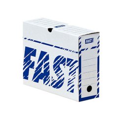 Boîte archives hamelin carton ondulé blanc document rigide   250x330mm dos 80mm livré plat sous film coloris blanc