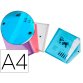 Pochette enveloppe liderpapel polypropylène 180 microns a4 297x210mm fermeture bouton résistant assortis pack 4 unités