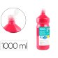 Gouache scolaire liderpapel liquide lavable fermeture sécurité brillante coloris fuchsia flacon 1000ml