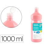 Gouache scolaire liderpapel liquide lavable fermeture sécurité brillante coloris rose flacon 1000ml