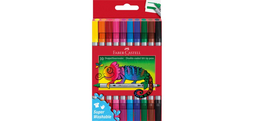 Stylo-feutres faber castell double pointe pochette de 10
