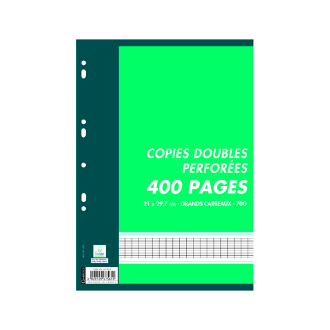 Copies doubles cambridge perforees a4 400 pages 70 g   seyes