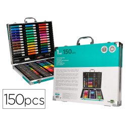 Set de pinture liderpapel alumium 150 pieces boite de   37,8x29,7x4,6 cm