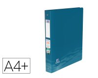 Classeur hamelin oxford school life oceanis a4+ dos   40 mm 4 anneaux rond          polypropylene recycle opaque