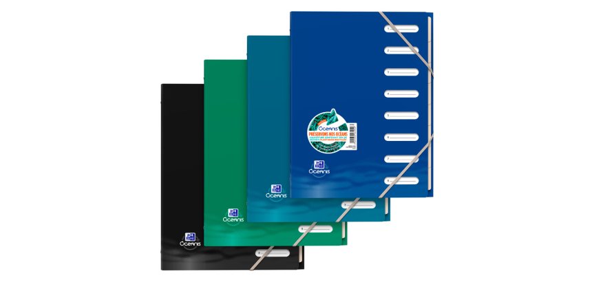 Trieur hamelin oxford school life oceanis a4 polypropylene recycle opaque assorti