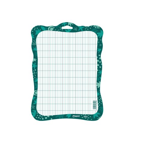 Ardoise maped effacable a sec 2 faces blanche/quadrillee    smiling planet 100% carton