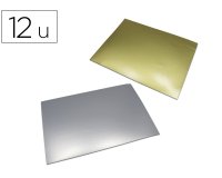 Feuille metal o'color a repousser a4 aluminium        coloris or et argent sachet   12 unites