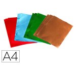 Feuille metal o'color a repousser a4 aluminium        coloris assortis sachet 12    unites