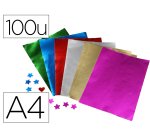 Feuille metallisee o'color a4 coloris assortis sachet 100   unites