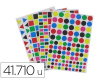Gommette o'color repositionnable temporairement multiformatscoloris assortis sachet 40 planches 41710 unites