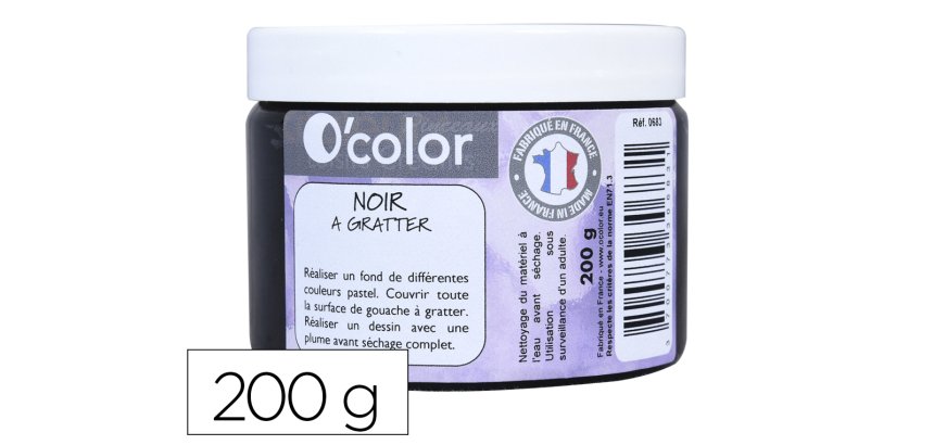 Peinture o'color noir a gratter prete a l'emploi pot  200gr