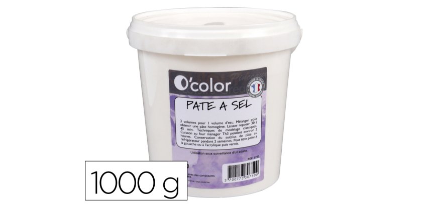 Pate a sel art plus o'color prete a l'emploi avec         adjonction eau cuisson four   menager seau 1kg
