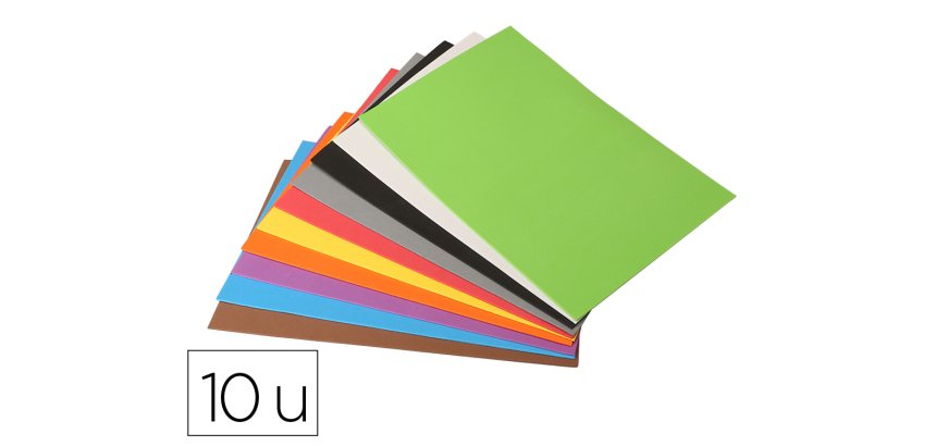 Feuille mousse o'color caoutchouc eva 30x40cm 10     coloris assortis pochette 10  unites
