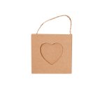 Mini cadre photo o'color carton forme coeur 8x8cm lot  10 unites