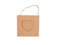 Mini cadre photo o'color carton forme coeur 8x8cm lot  10 unites