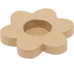 Bougeoir o'color carton a decorer forme fleur 10cm lot  5 unites