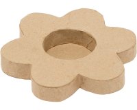 Bougeoir o'color carton a decorer forme fleur 10cm lot  5 unites