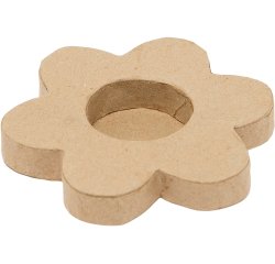 Bougeoir o'color carton a decorer forme fleur 10cm lot  5 unites