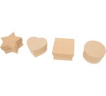 Boite o'color carton a decorer forme carre 9x5cm lot 10 unites