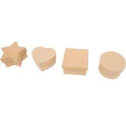 Boite o'color carton a decorer forme carre 9x5cm lot 10 unites