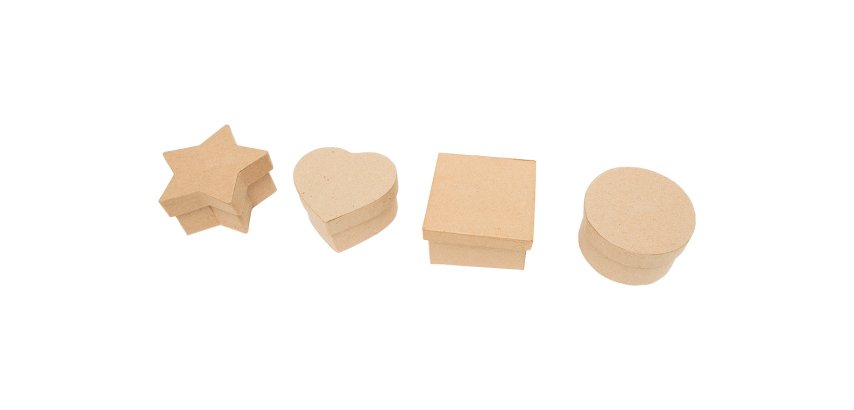 Boite o'color carton a decorer forme carre 9x5cm lot 10 unites
