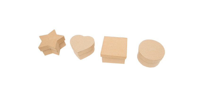 Boite o'color carton a decorer forme carre 9x5cm lot 10 unites