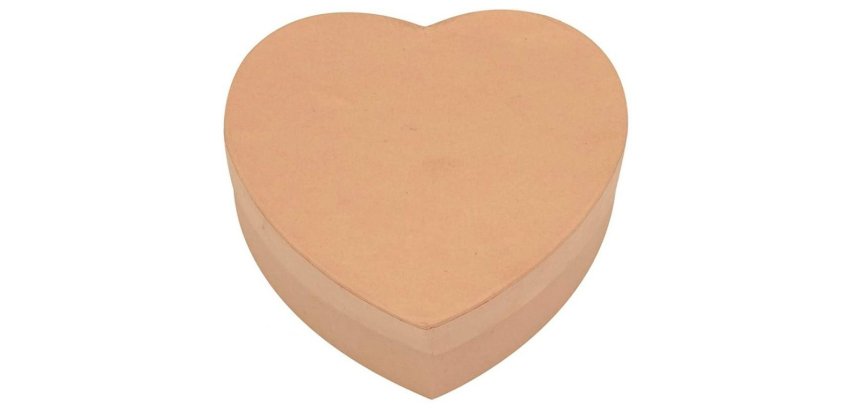 Boite o'color carton a decorer forme coeur 9x5cm lot 10 unites