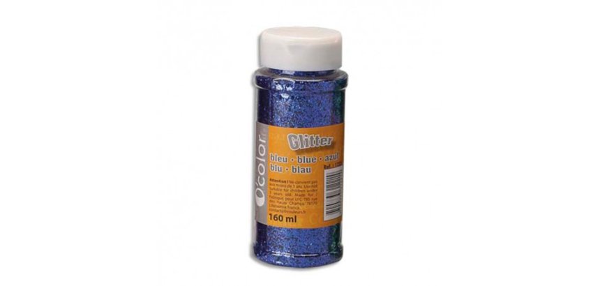 Paillettes o'color ultra brillantes coloris bleu pot   saliere 160ml