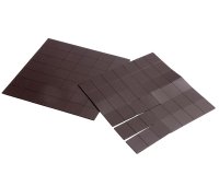 Aimant adhesif o'color 25x20mm coloris blanc et noir sachet 168 unites