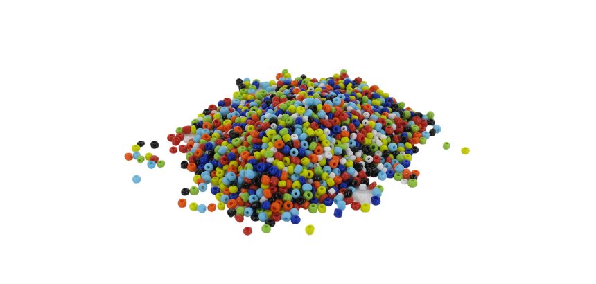 Perles rocailles o'color opaques diametre 2,5mm        coloris assortis bocal 500gr